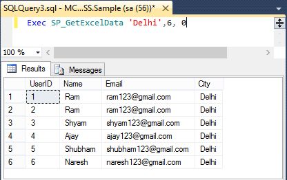 Stored Procedure Execution
